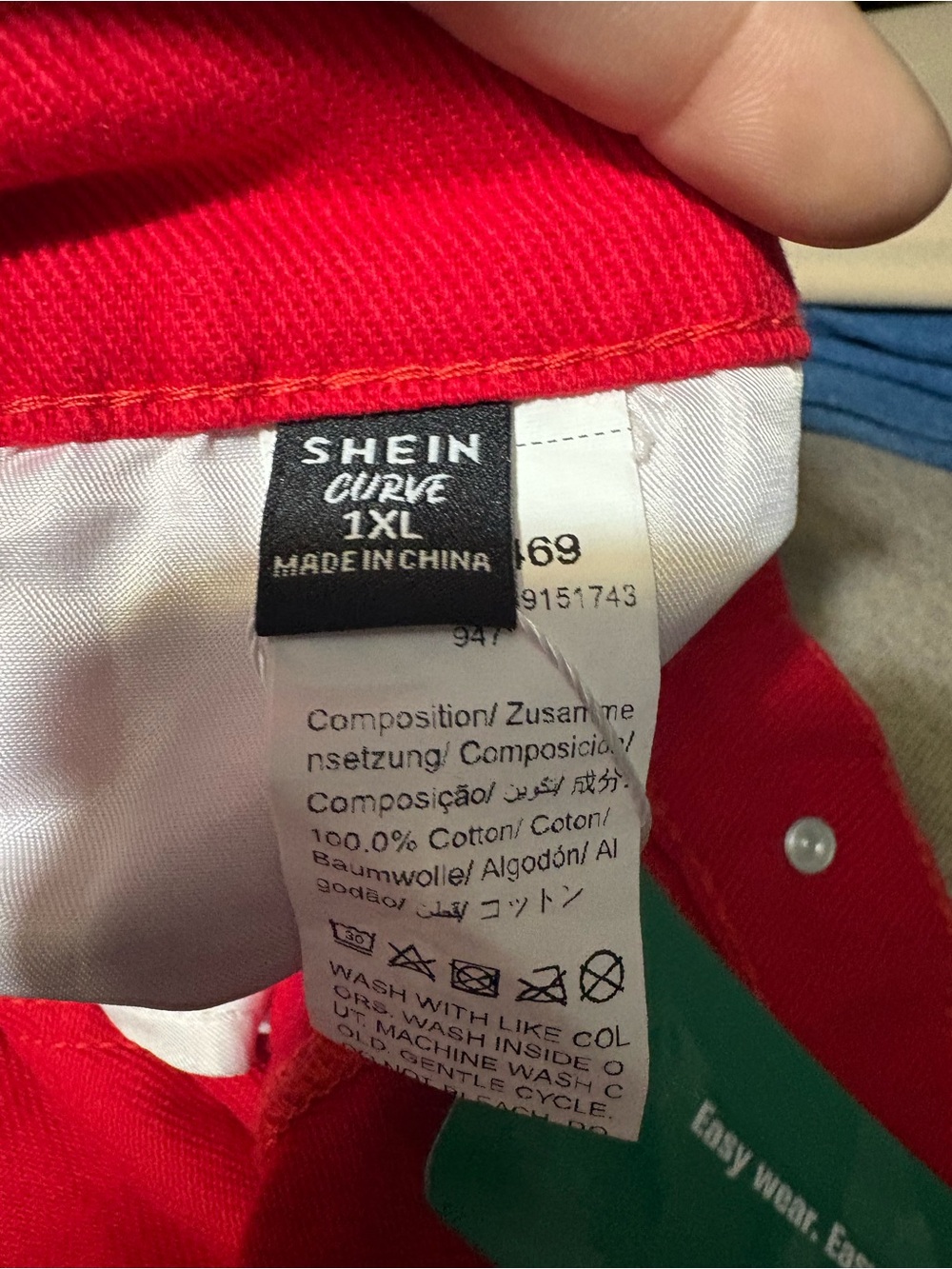 SHEIN Red Curve 1XL Mini Skirt with Side Pocket Detail ↔️17↕️16 #1992 - Picture 6 of 6